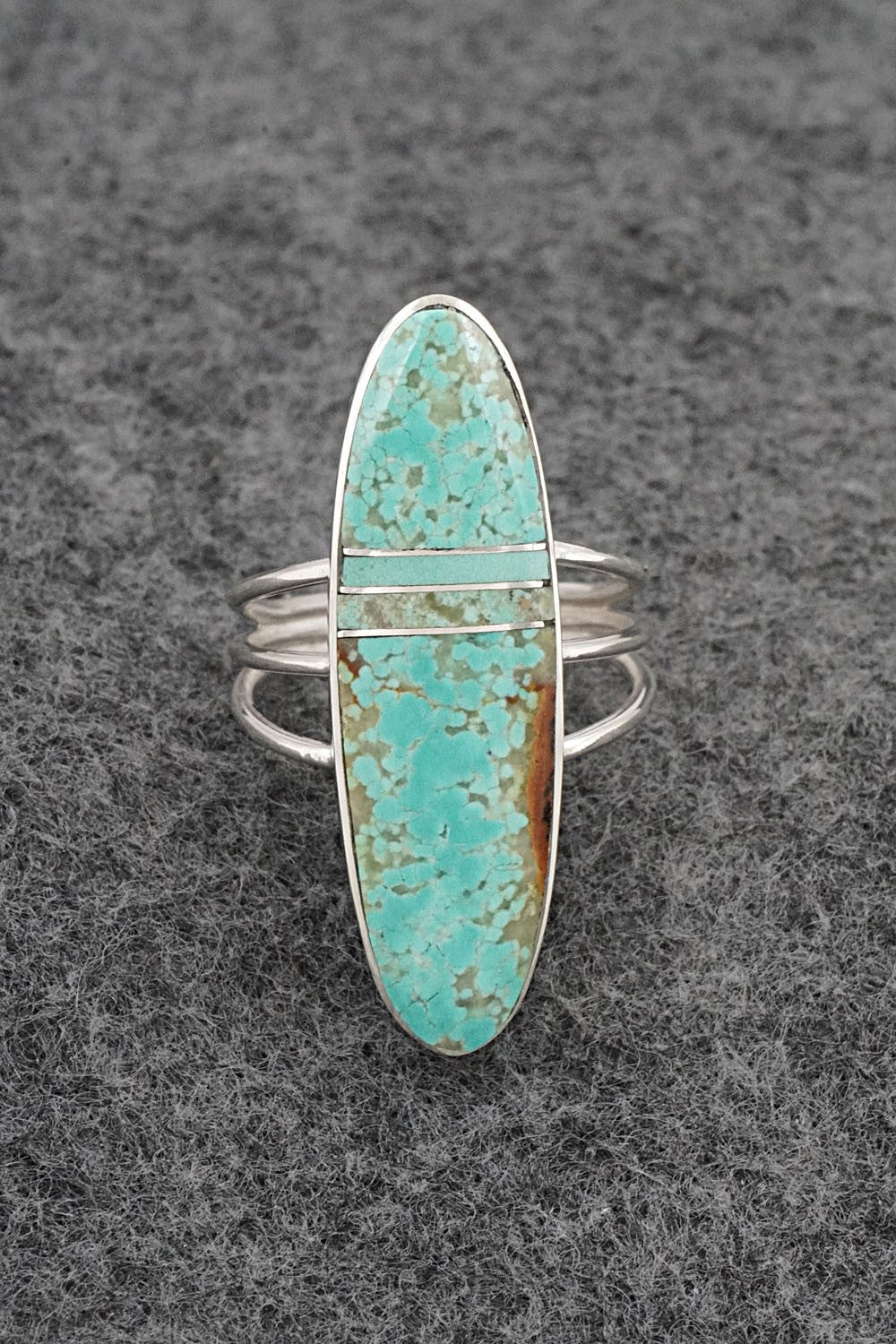 Turquoise & Sterling Silver Ring - Harold Smith - Size 7