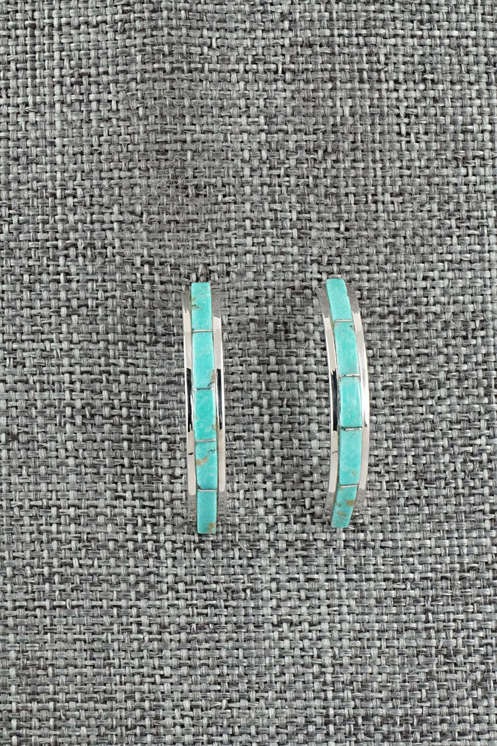 Turquoise & Sterling Silver Earrings - Nathaniel Johnson