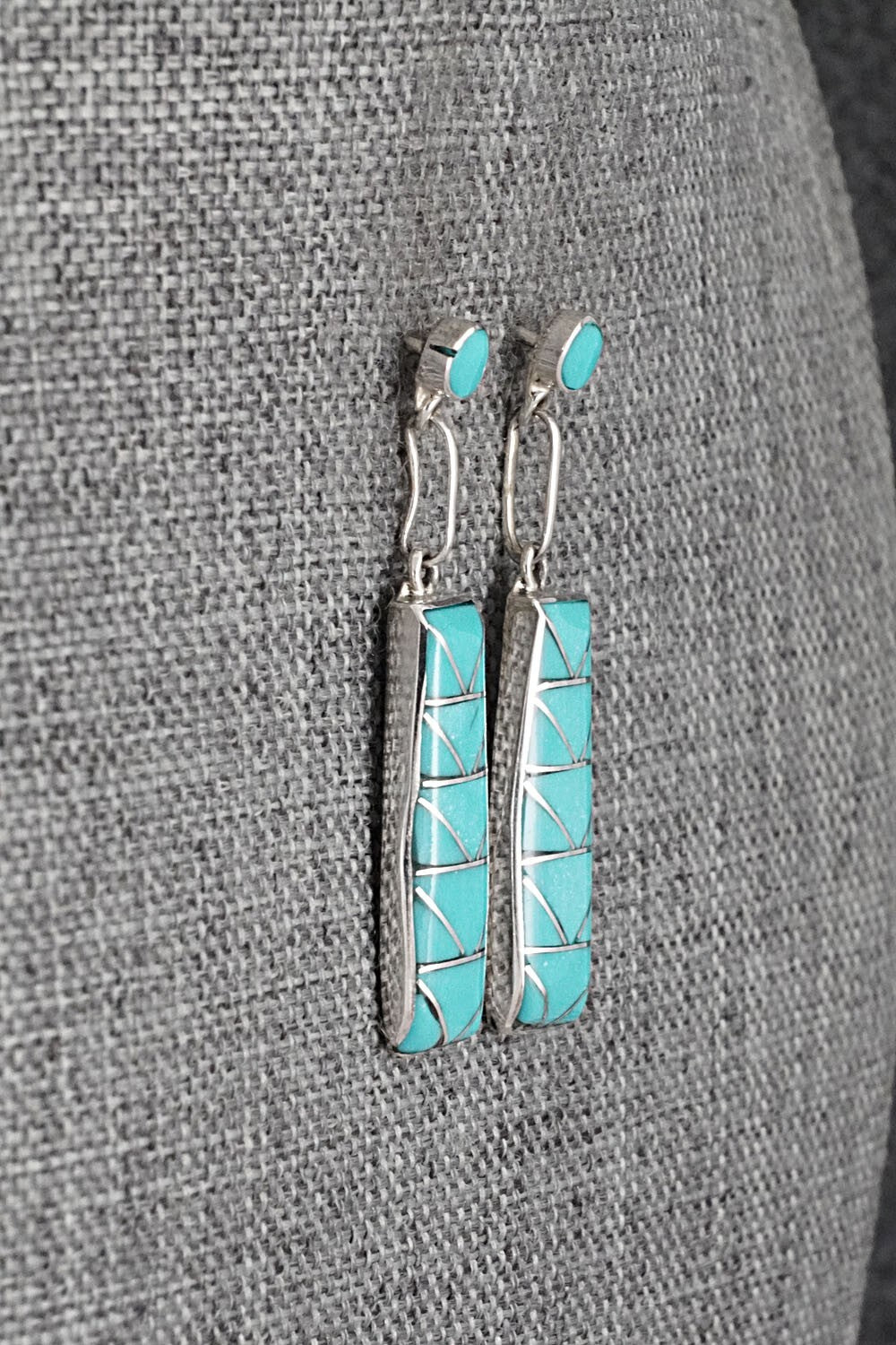 Turquoise & Sterling Silver Earrings - Phyllis Lucio
