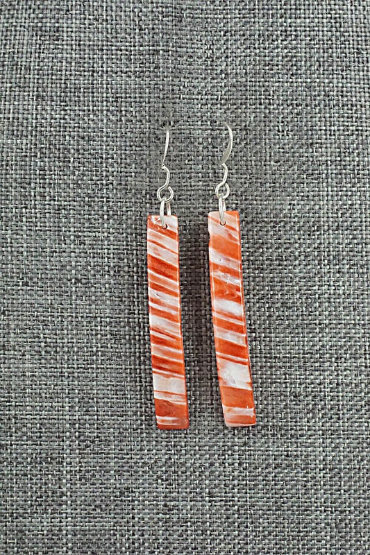 Spiny Oyster & Sterling Silver Earrings - Jesus Espino