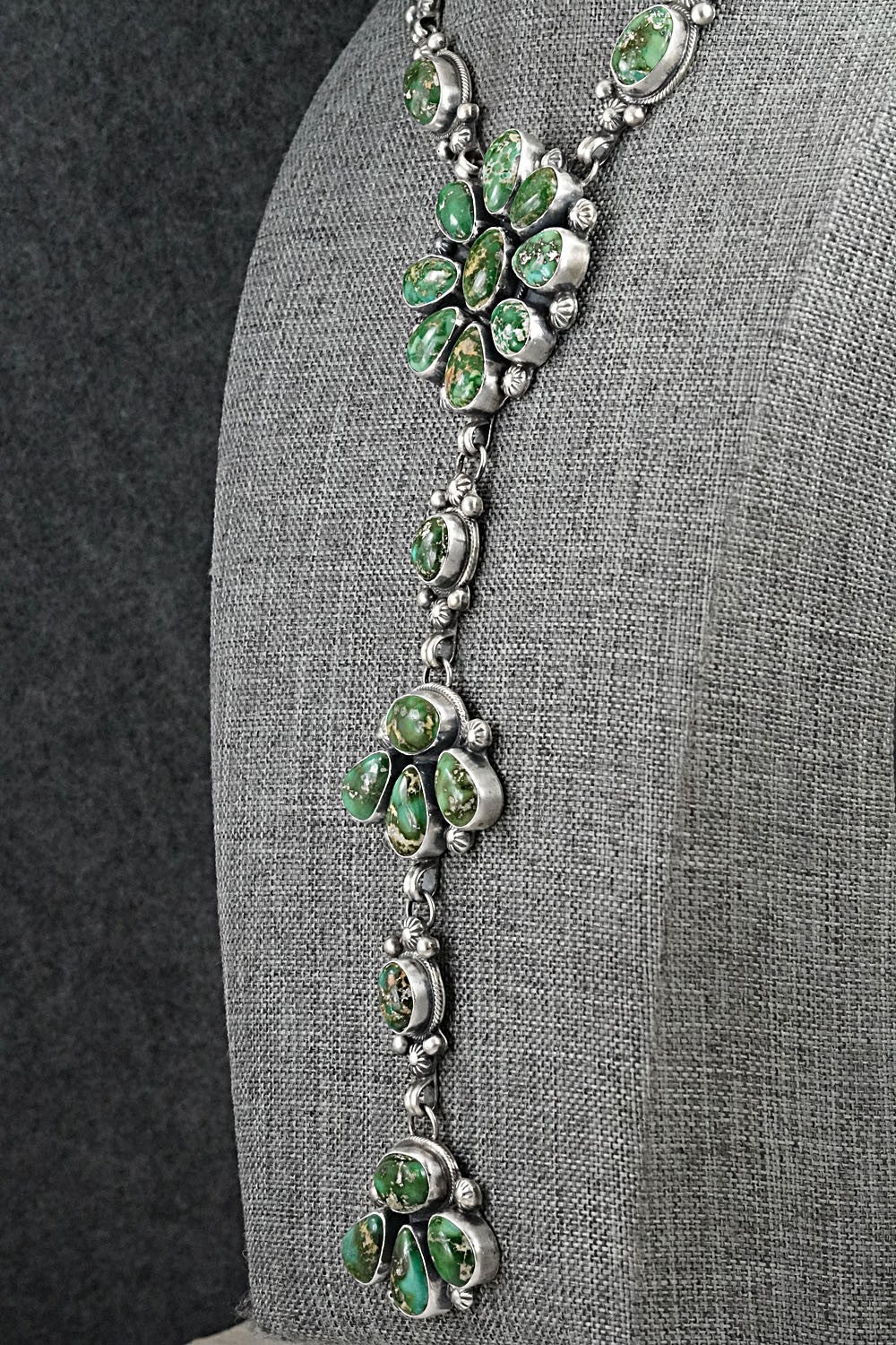 Turquoise & Sterling Silver Necklace and Earrings Set - Kathleen Livingston