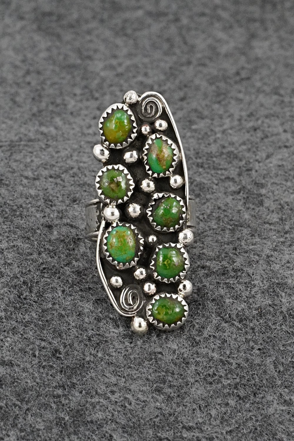 Turquoise & Sterling Silver Ring - Priscilla Reeder - Size 8