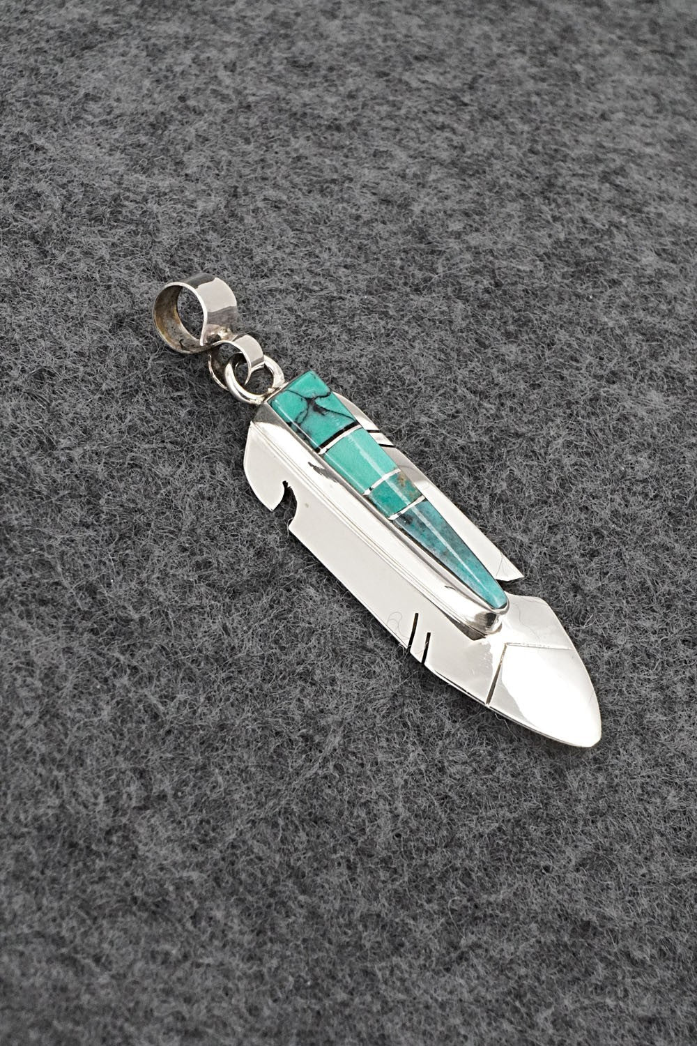 Turquoise & Sterling Silver Pendant - Marilyn Yazzie