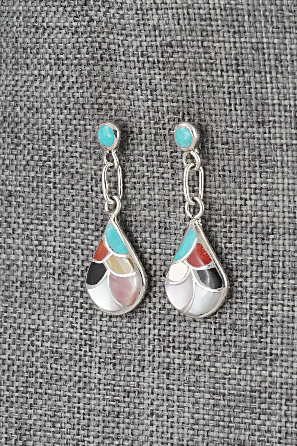 Multi-Stone & Sterling Silver Earrings - Orena Leekya