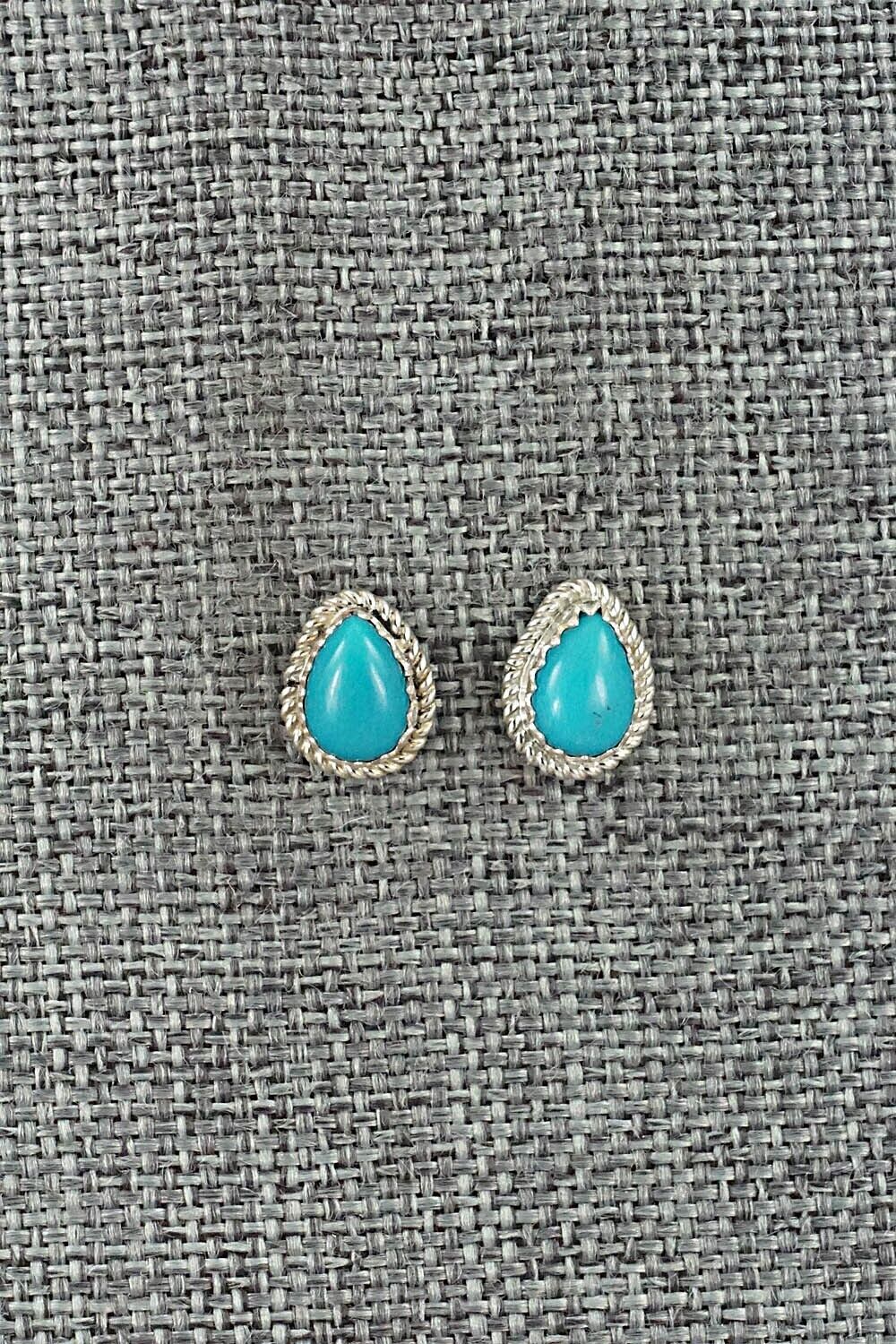 Turquoise and Sterling Silver Earrings - Sally Arviso
