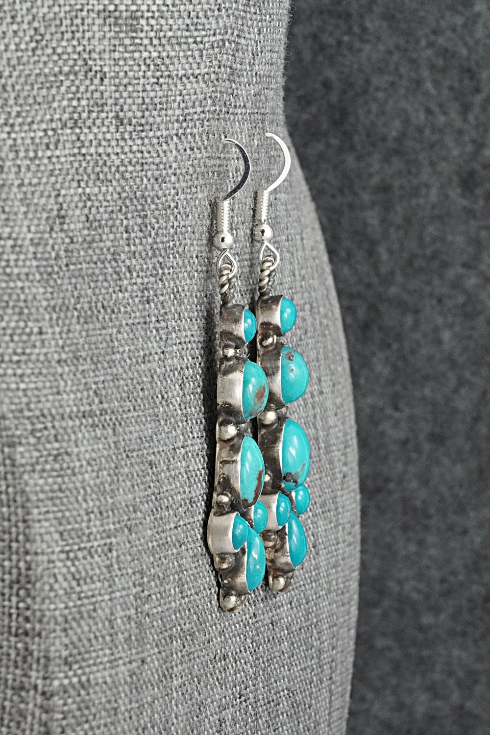 Turquoise & Sterling Silver Earrings - Devin Brown