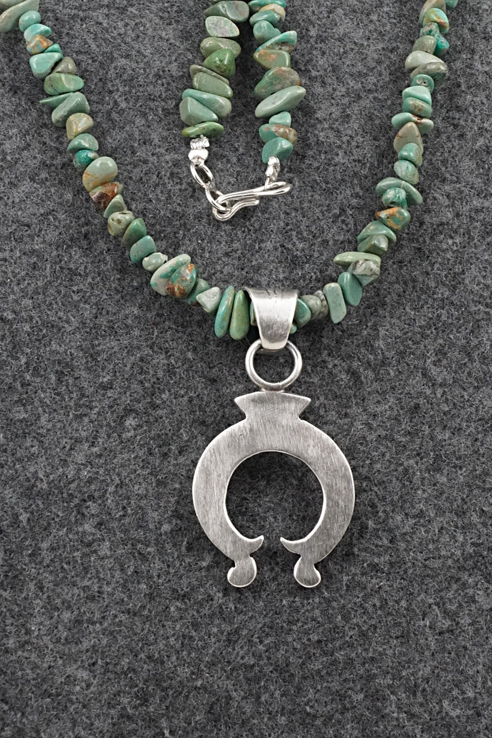 Turquoise & Sterling Silver Necklace 16" - Louise Joe