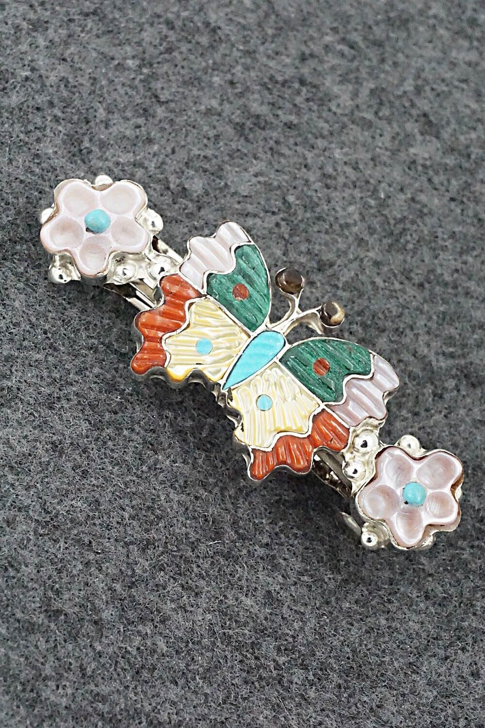 Multi-Stone & Sterling Silver Hair Barrette - Tamara Pinto