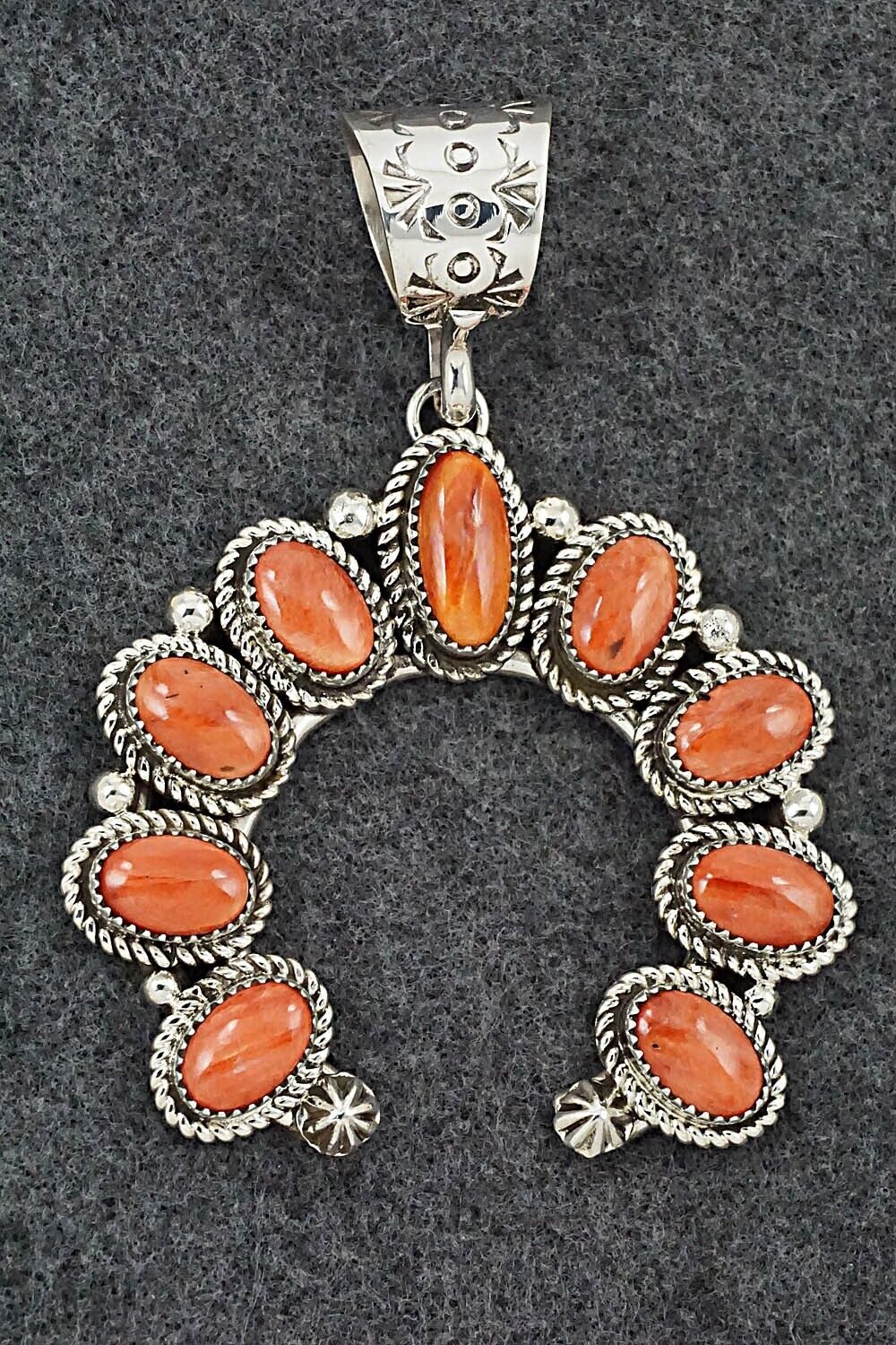 Spiny Oyster & Sterling Silver Pendant - Sandra Parkett
