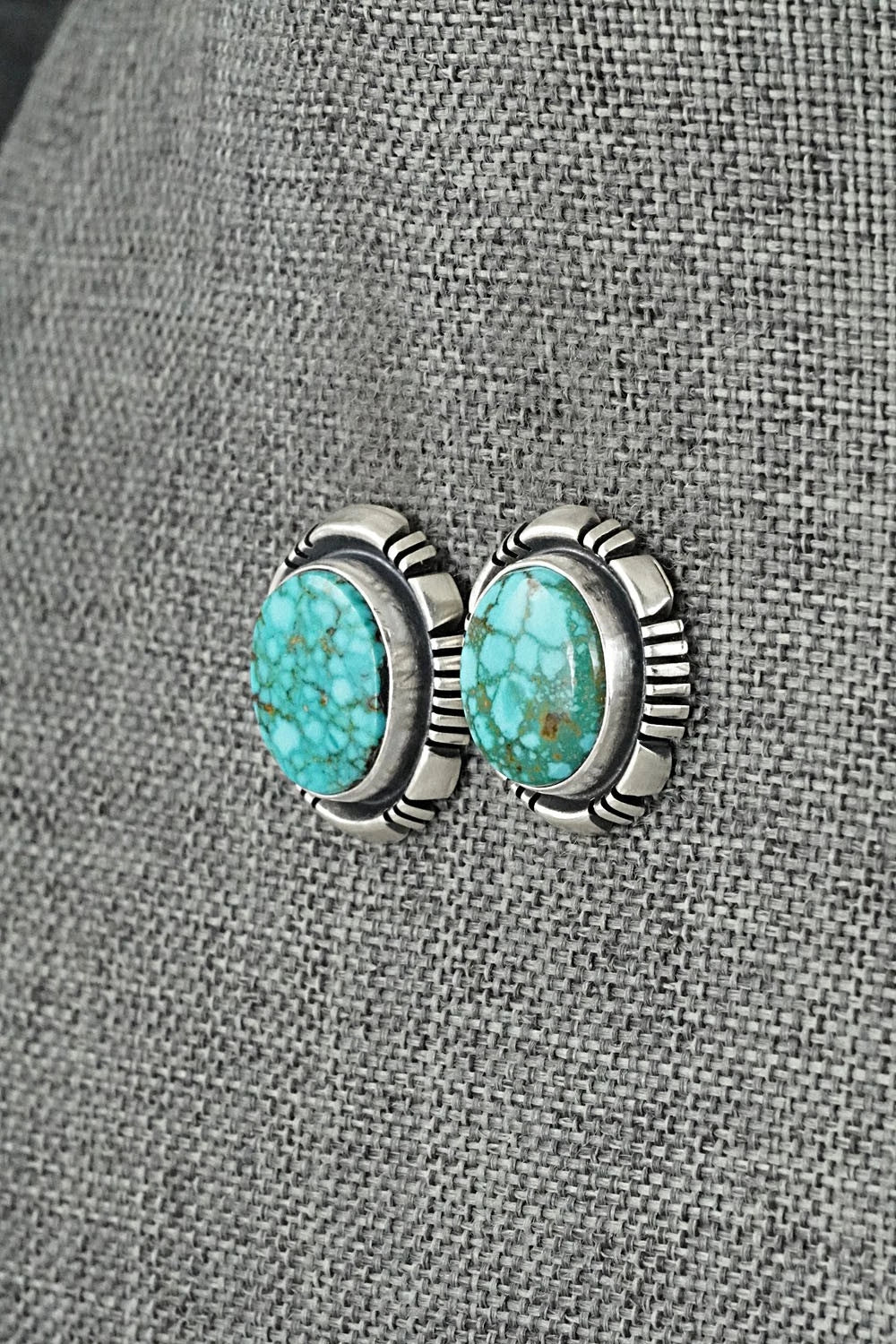 Turquoise & Sterling Silver Necklace and Earrings Set - Mark Yazzie