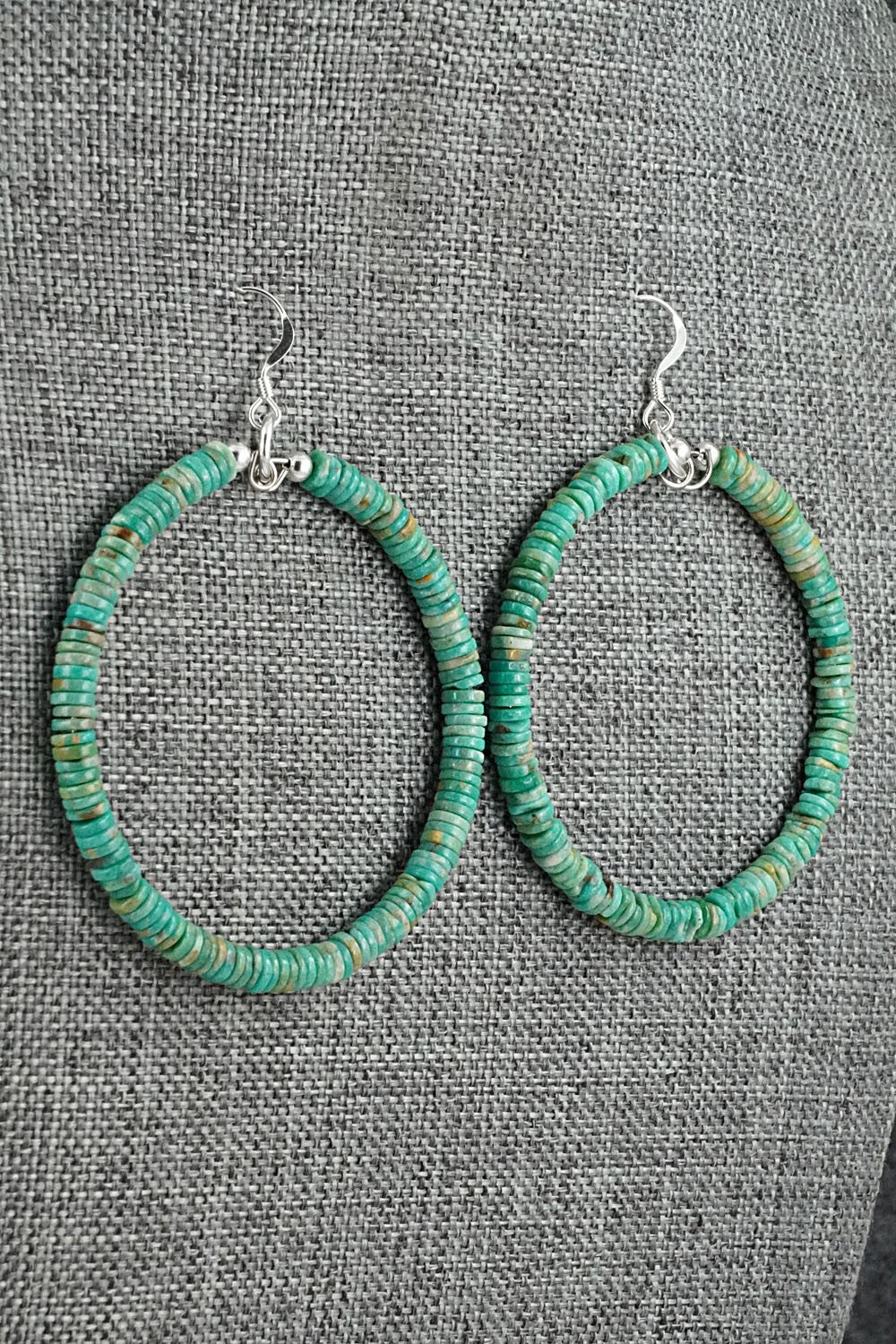Turquoise & Sterling Silver Earrings - Doreen Jake