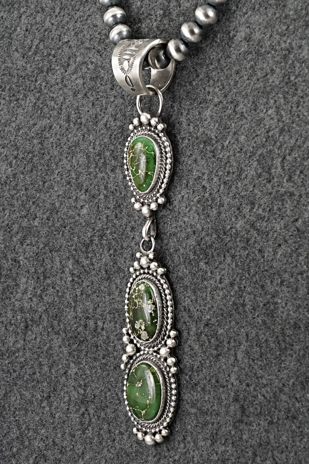 Turquoise & Sterling Silver Necklace - Tom Lewis