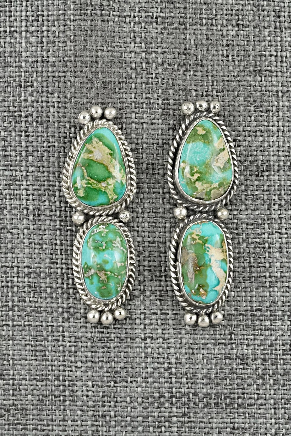 Turquoise & Sterling Silver Earrings - Rena Begay