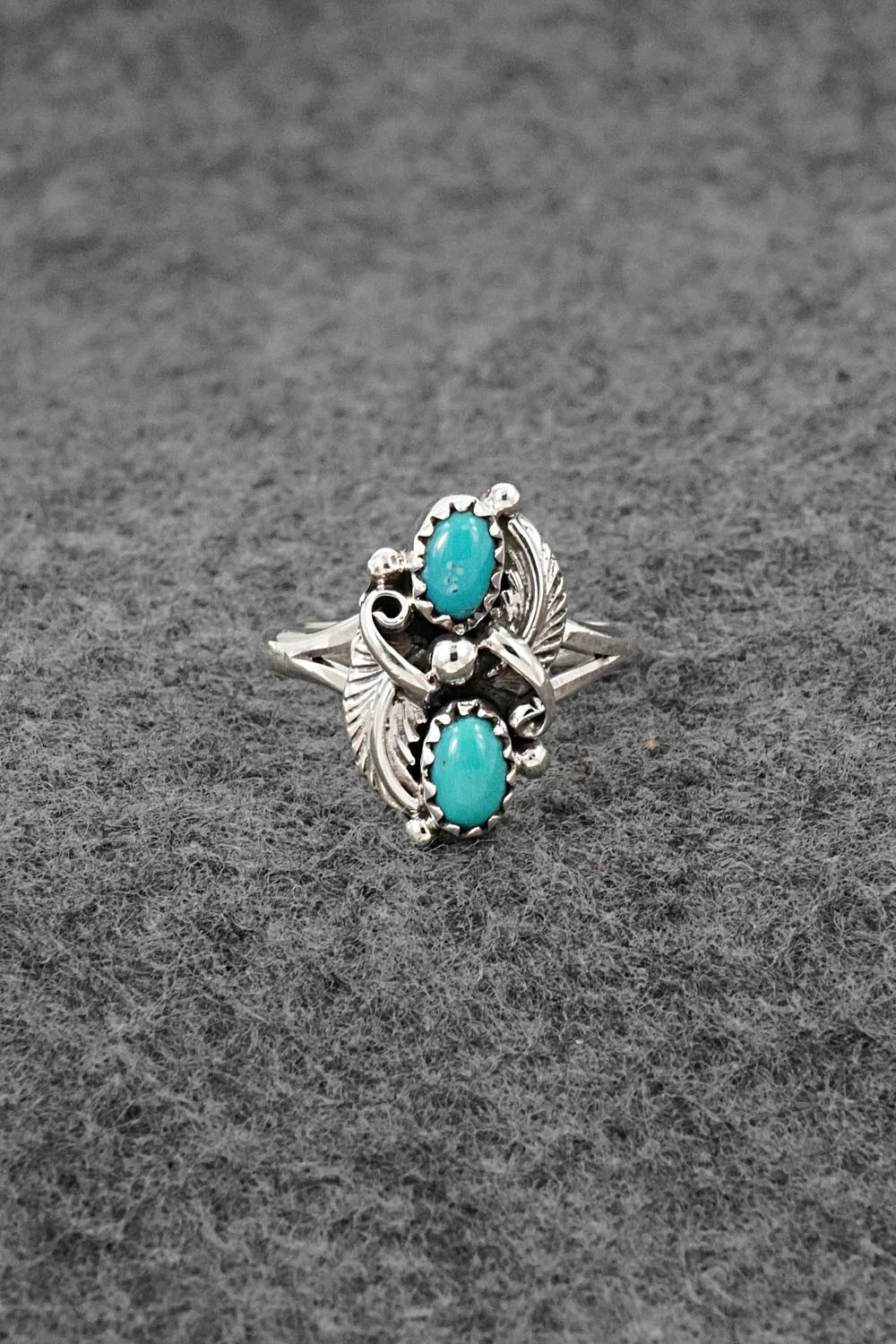 Turquoise and Sterling Silver Ring - Judy Largo - Size 7