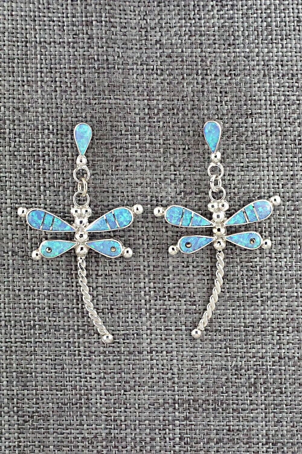 Opalite & Sterling Silver Earrings - Lyndon Ahiyite