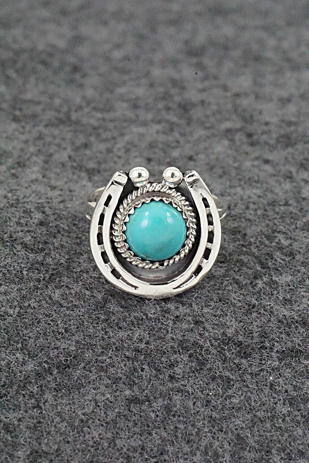 Turquoise & Sterling Silver Ring - Alice Rose Saunders - Size 6.5
