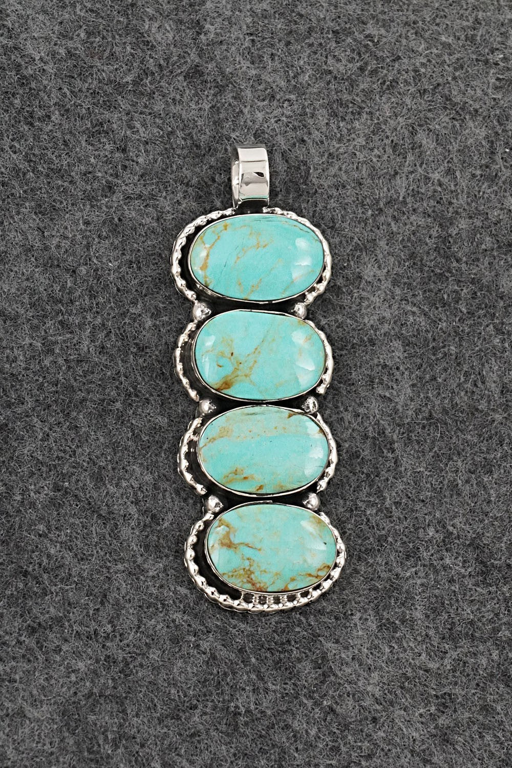 Turquoise & Sterling Silver Pendant - Marie Bahe