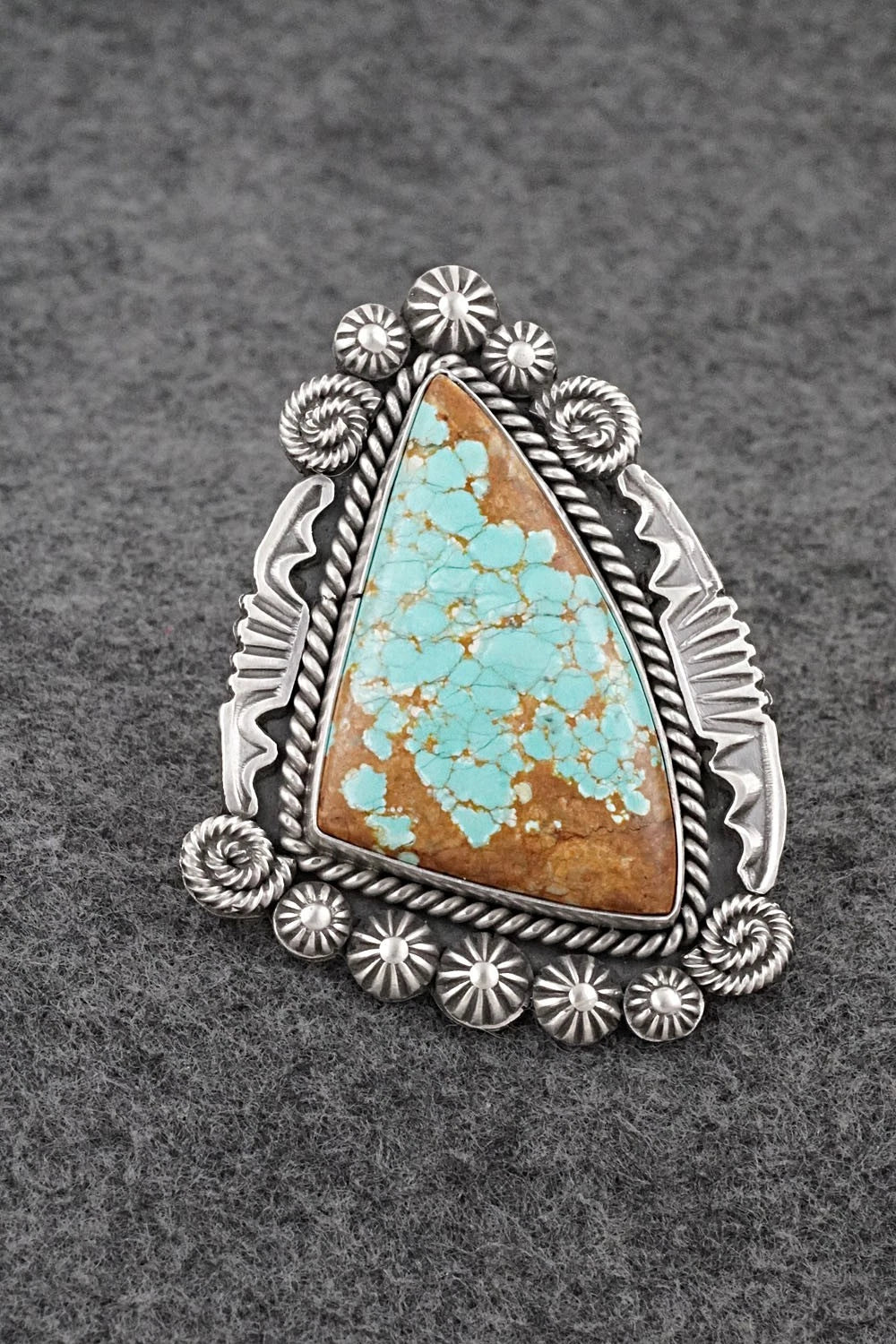 Turquoise & Sterling Silver Ring - Michael Calladitto - Size 9