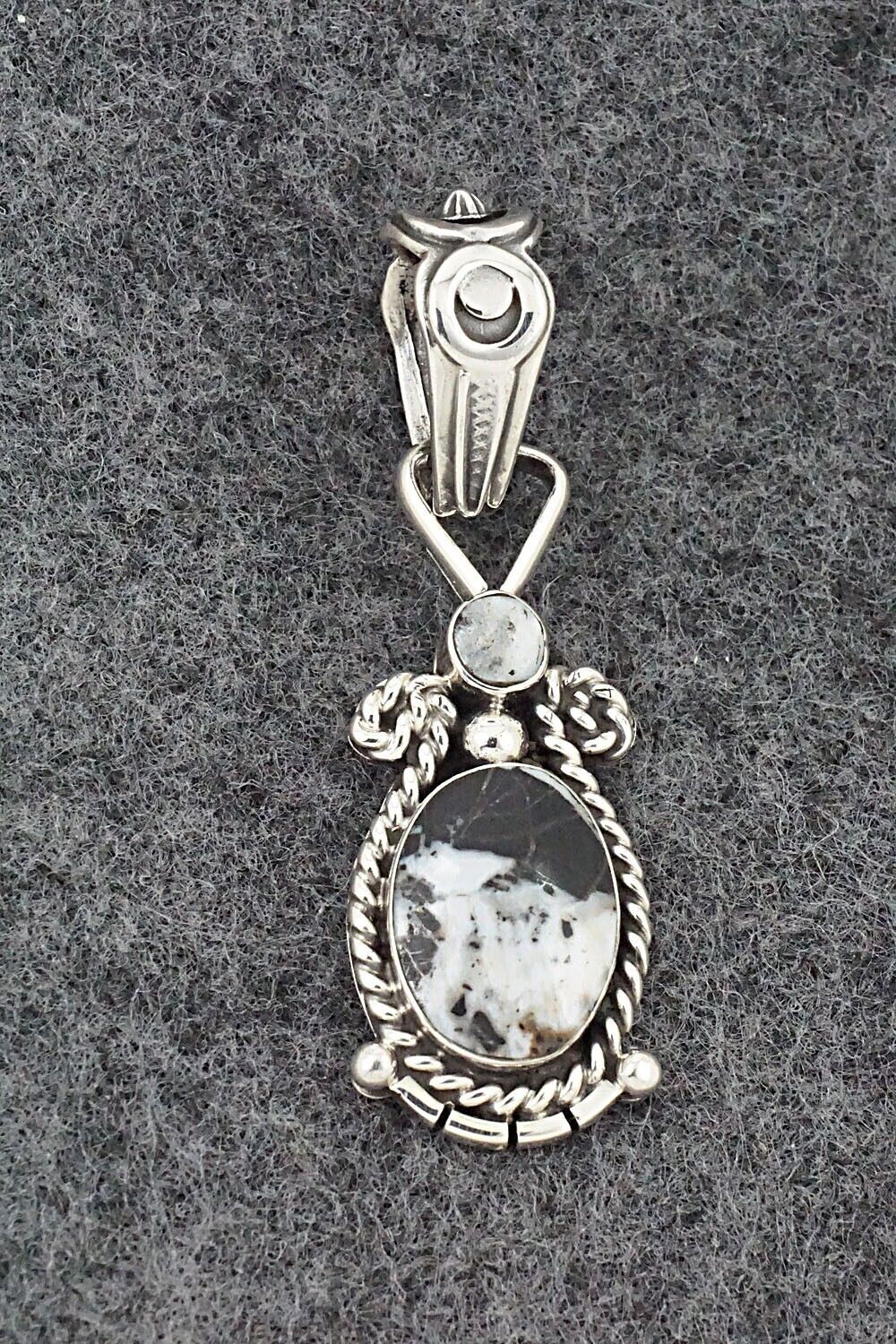 White Buffalo & Sterling Silver Pendant - Franklin Johnson