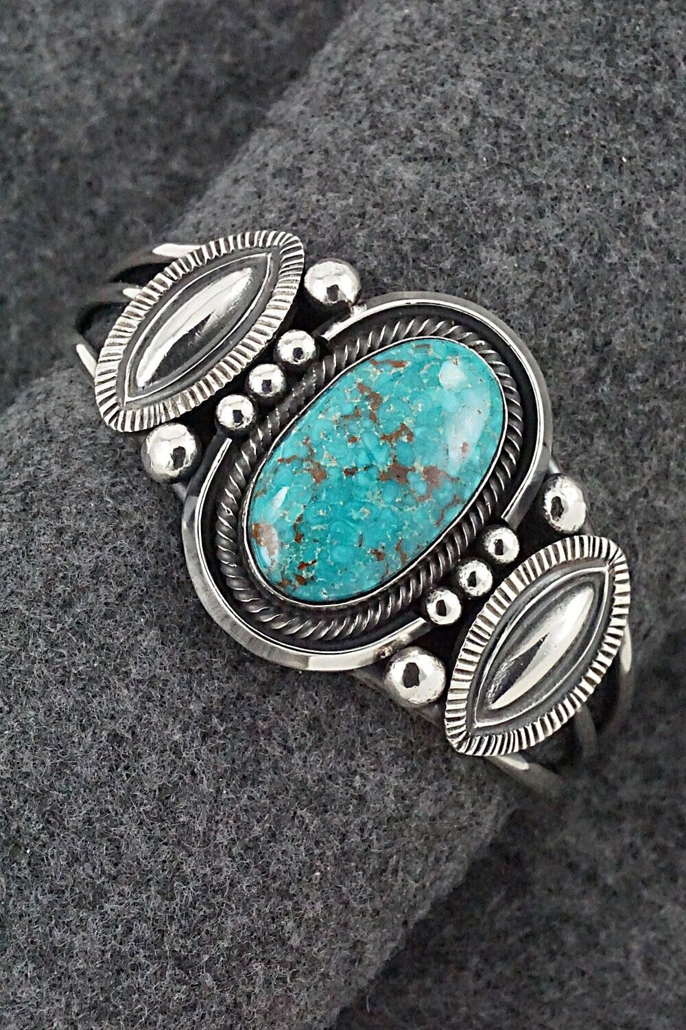 Turquoise & Sterling Silver Bracelet - Leon Martinez