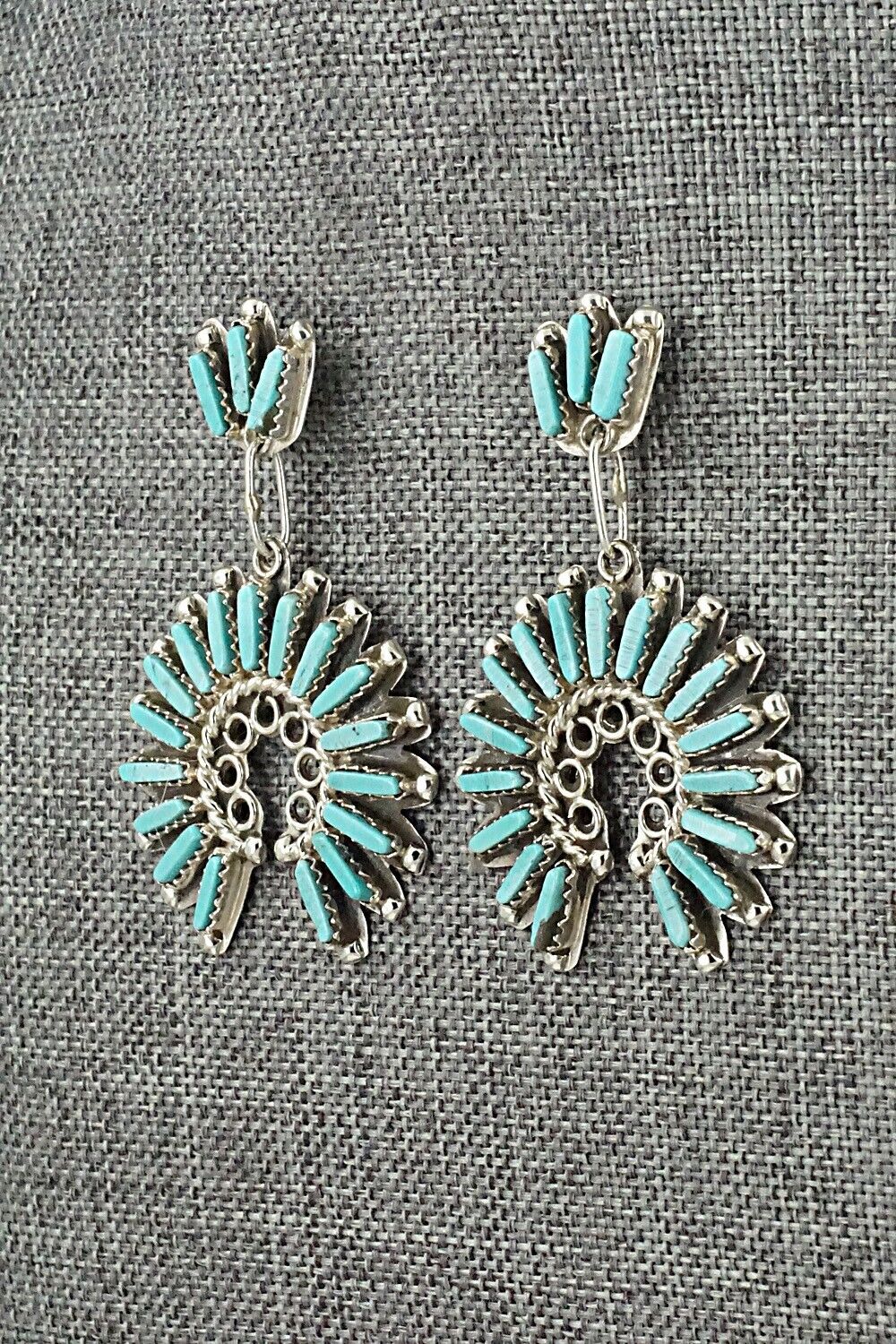 Turquoise & Sterling Silver Earrings - Charlie John