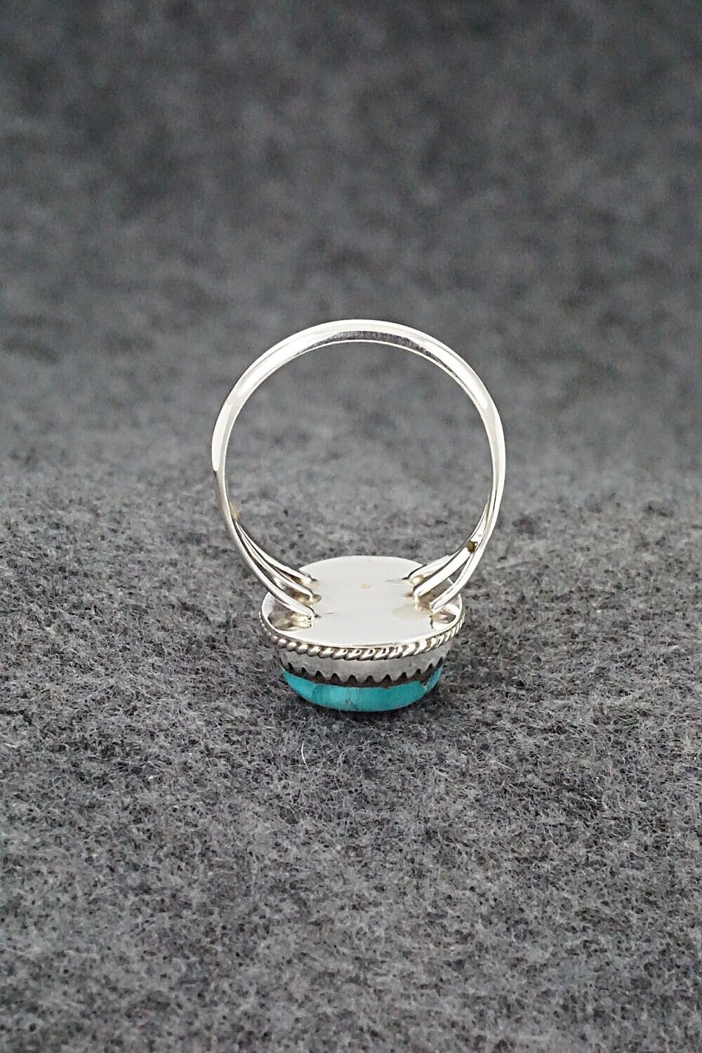 Turquoise & Sterling Silver Ring - Tom Dinetso - Size 9