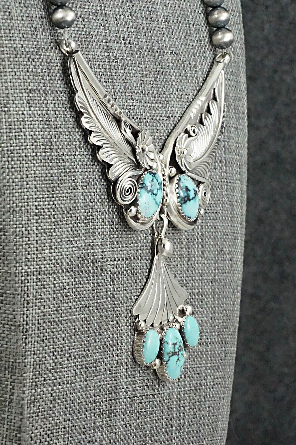 Turquoise & Sterling Silver Necklace - Henry Attakai
