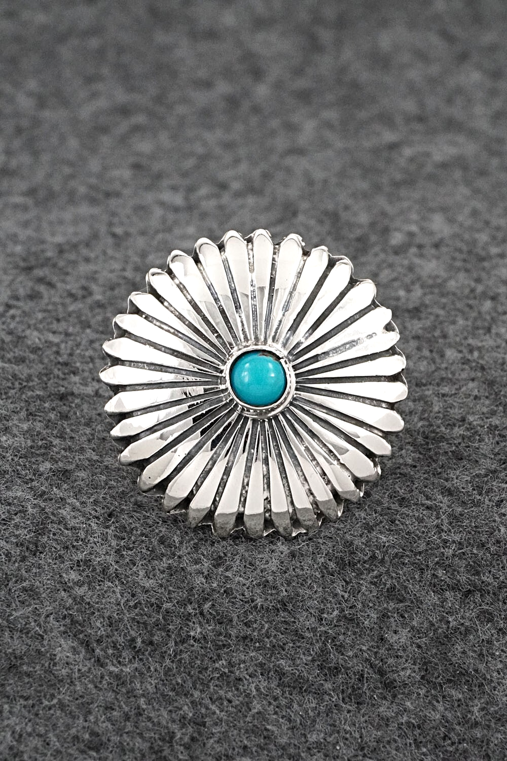 Turquoise & Sterling Silver Ring - Alice Rose Saunders - Size 7.75