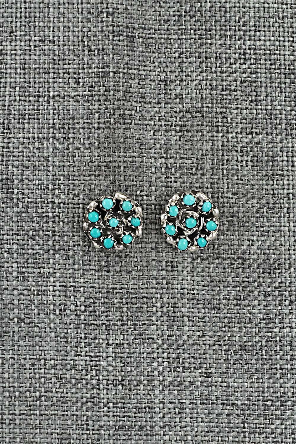 Turquoise & Sterling Silver Earrings - Randy Hooee
