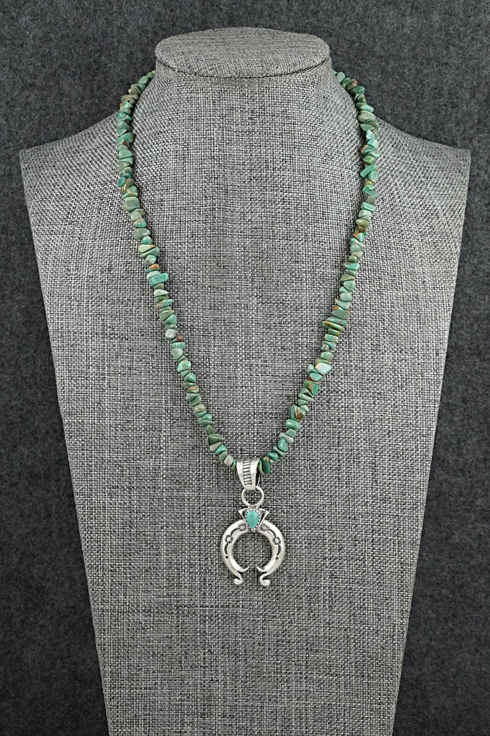 Turquoise & Sterling Silver Necklace 16" - Louise Joe