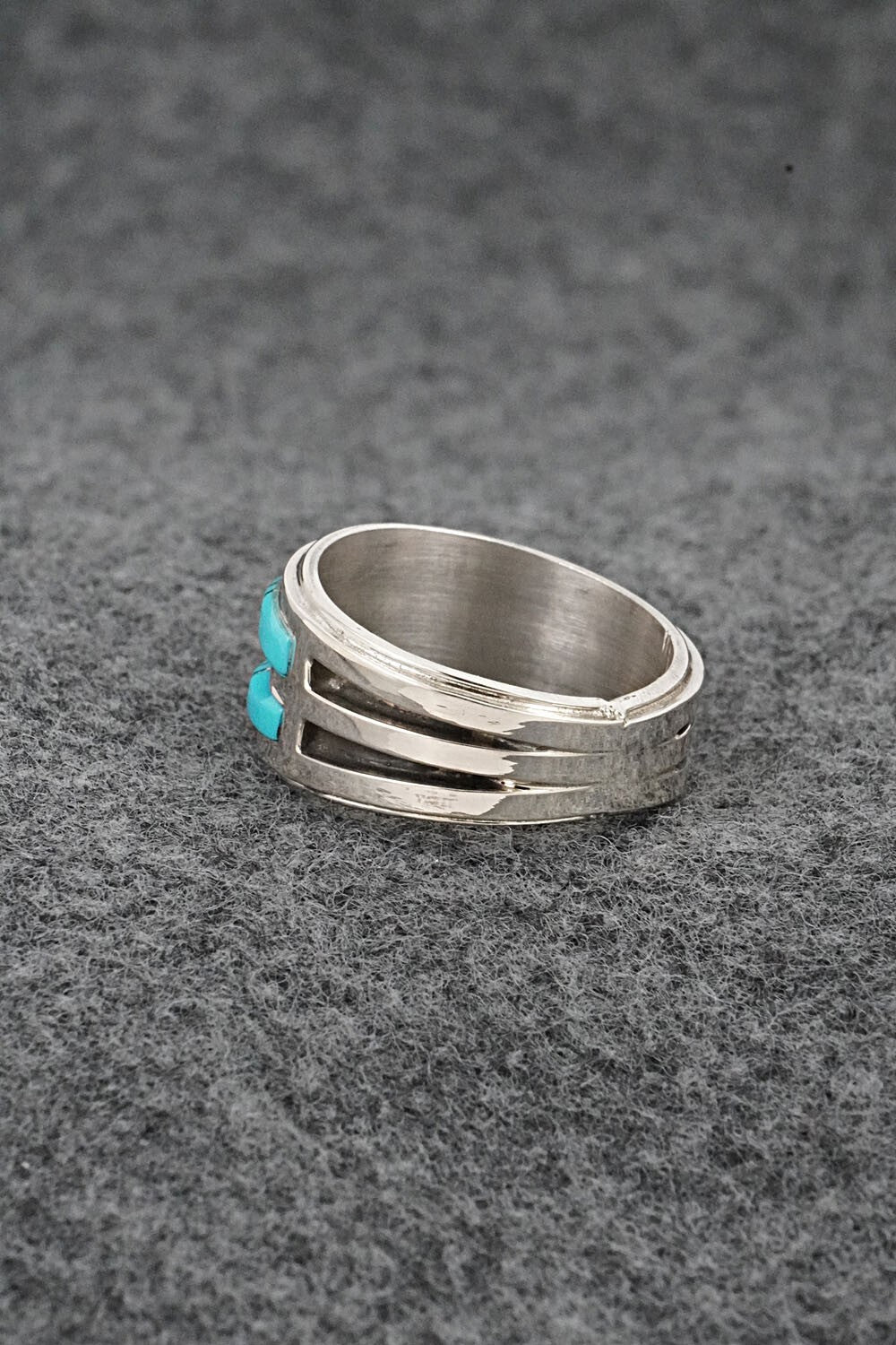 Turquoise & Sterling Silver Ring - Wilbert Muskett Jr. - Size 7.5