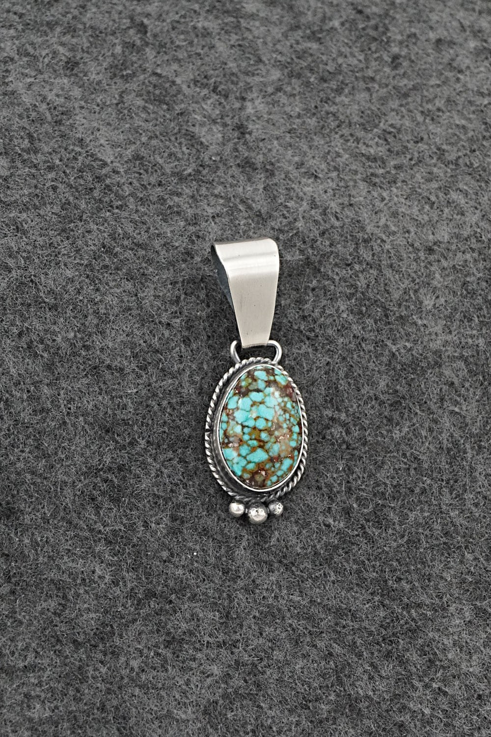 Turquoise & Sterling Silver Pendant - Rena Begay