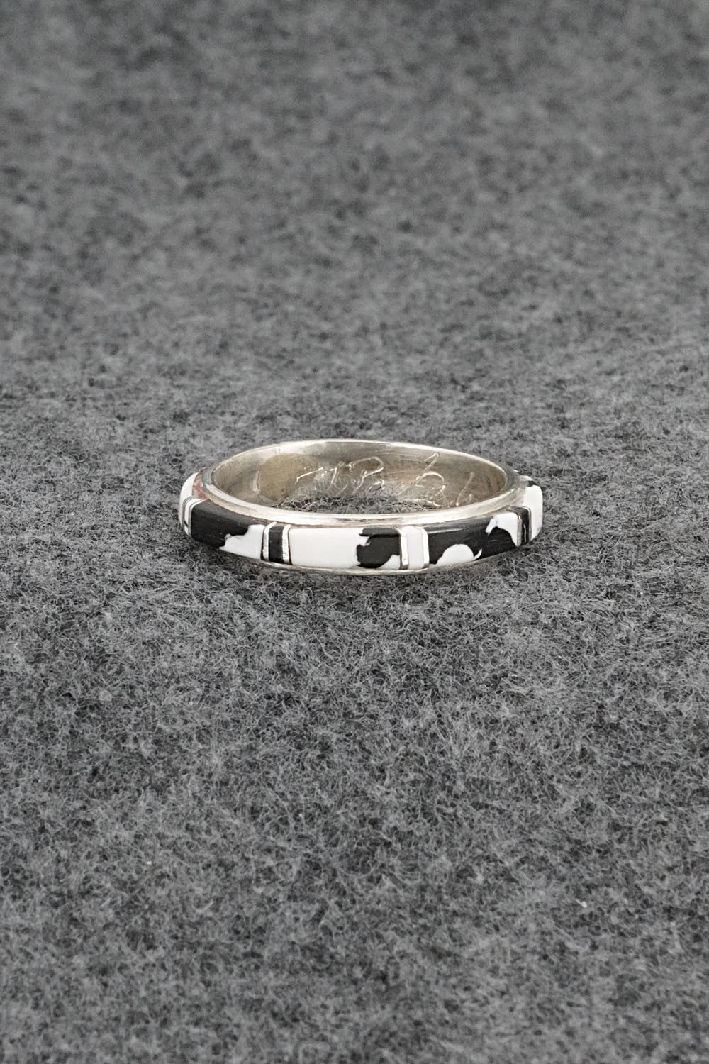 White Buffalo & Sterling Silver Ring - Terrance Panteah - Size 11.5