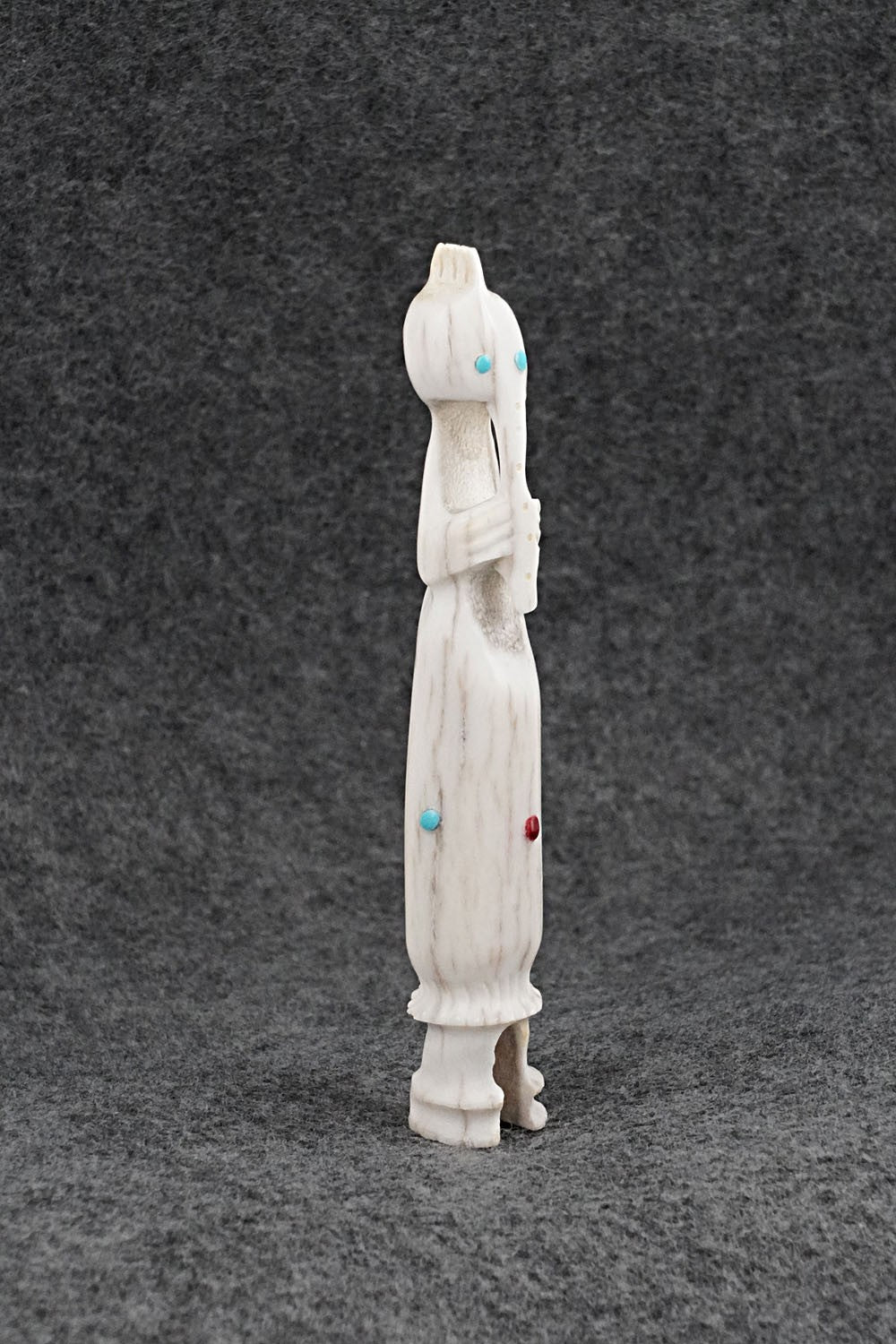 Flute Player Zuni Fetish Carving - Ethan Lowsayate