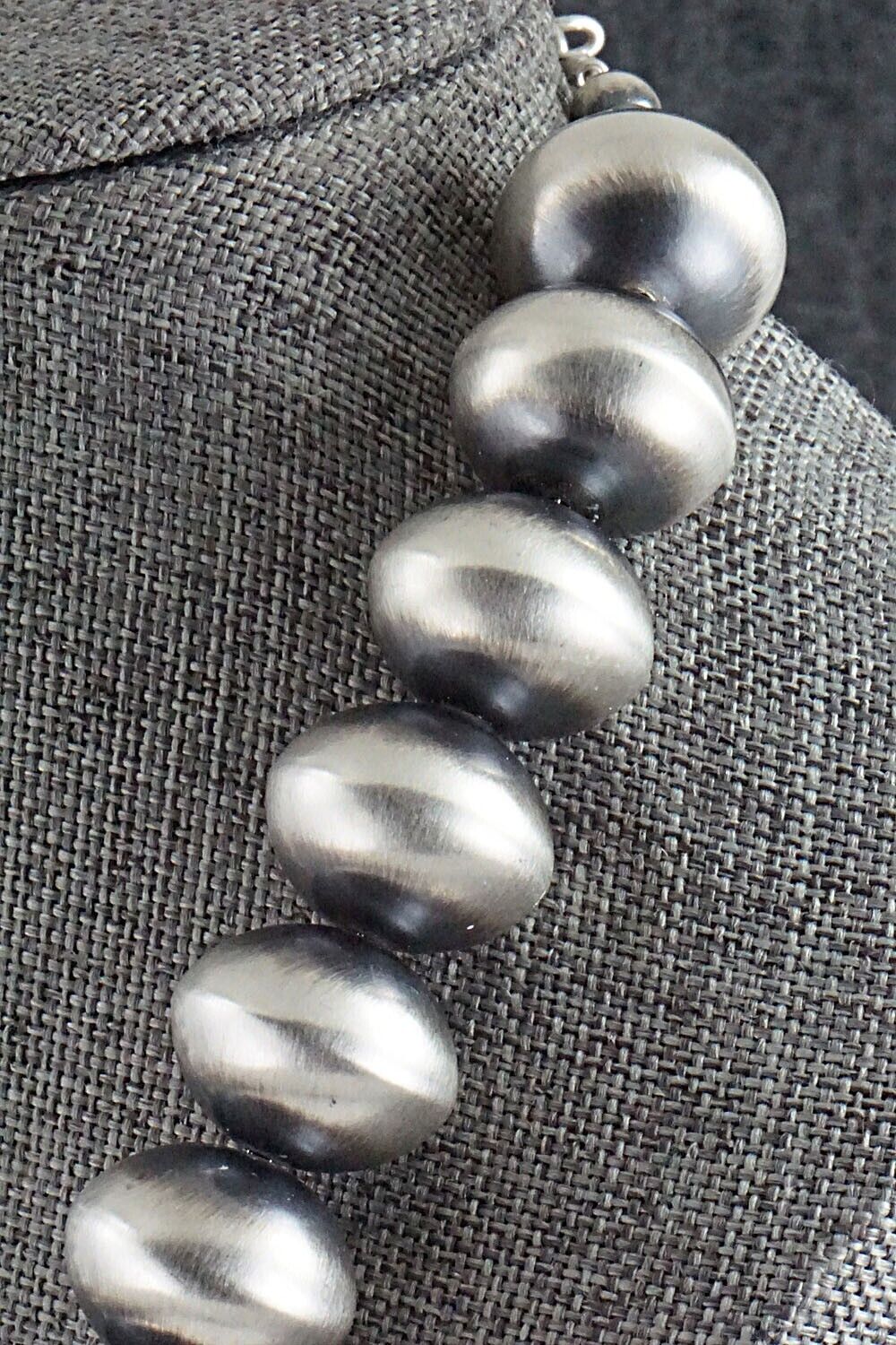 Sterling Silver Navajo Pearl Necklace 18" - Bryannen Halwood