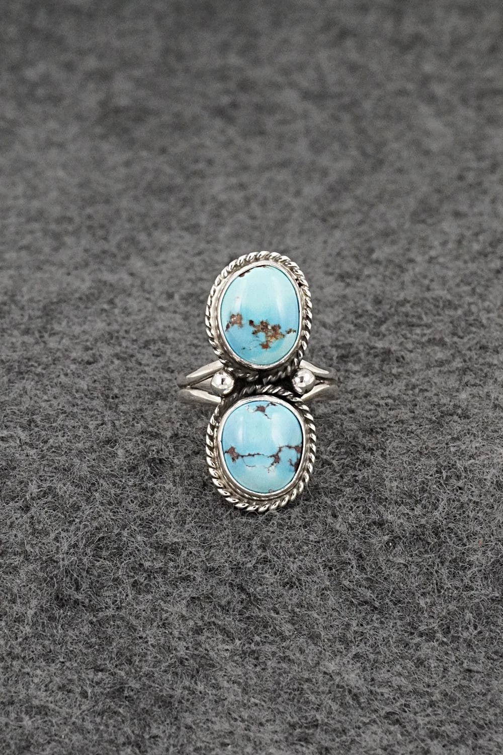 Turquoise & Sterling Silver Ring - Eugene Gruber - Size 5