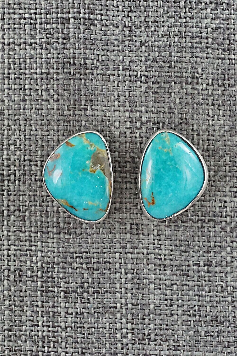 Turquoise & Sterling Silver Earrings - Marco Begaye