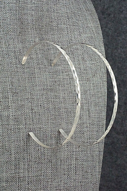 Sterling Silver Large Hoop Earrings - Nashina Leonard