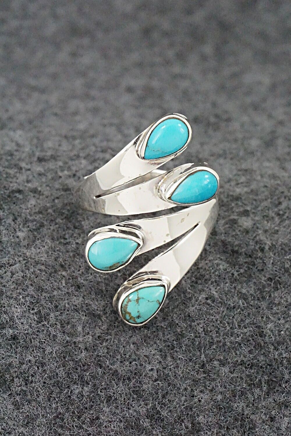 Turquoise & Sterling Silver Ring - Thomas Yazzie - Size 6.5