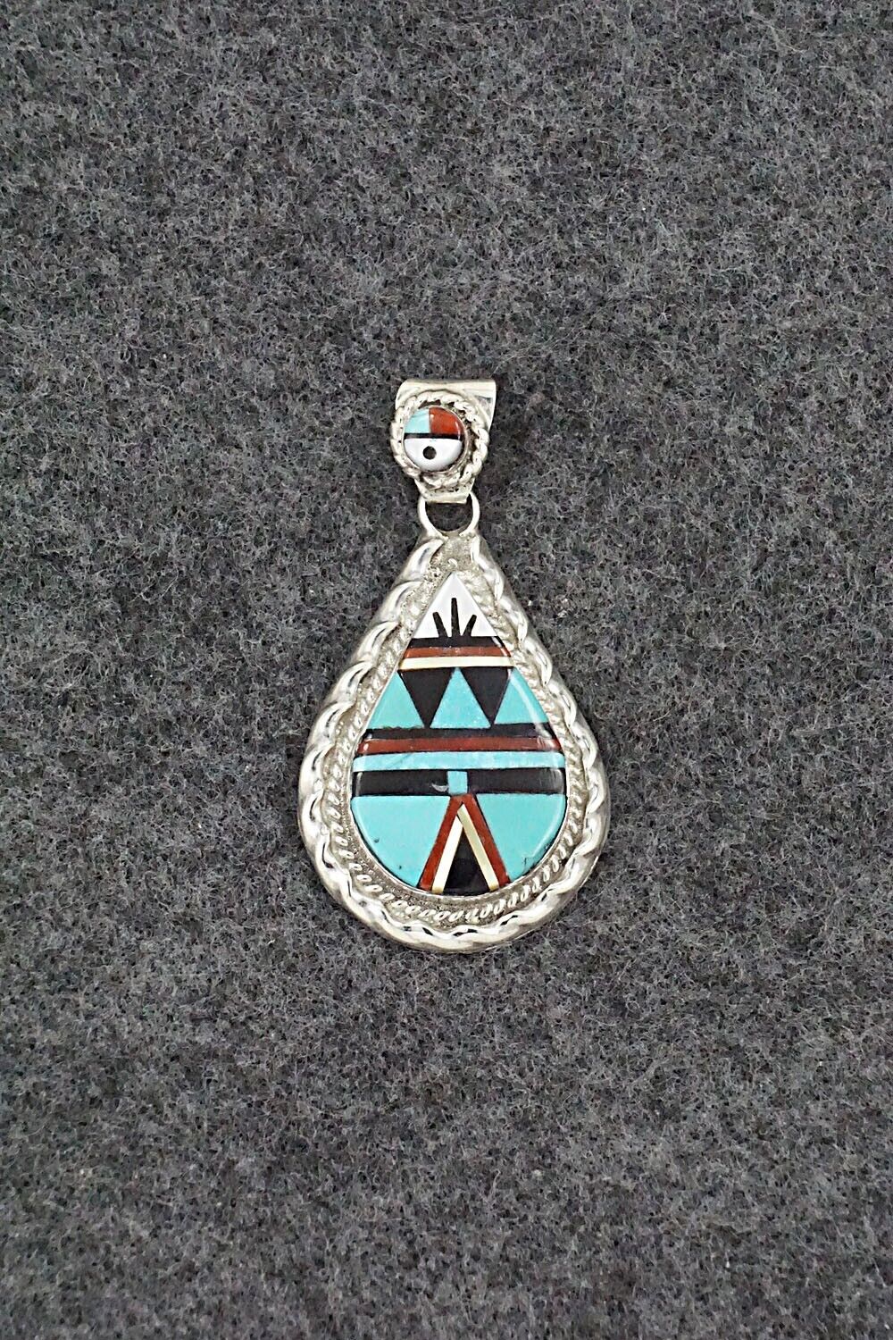Multi-Stone & Sterling Silver Pendant - Lynette Yuselew