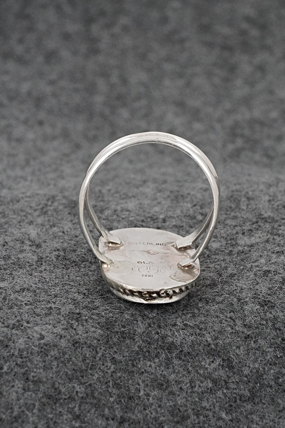Multi-Stone & Sterling Silver Inlay Ring - Ola Eriacho - Size 10.5