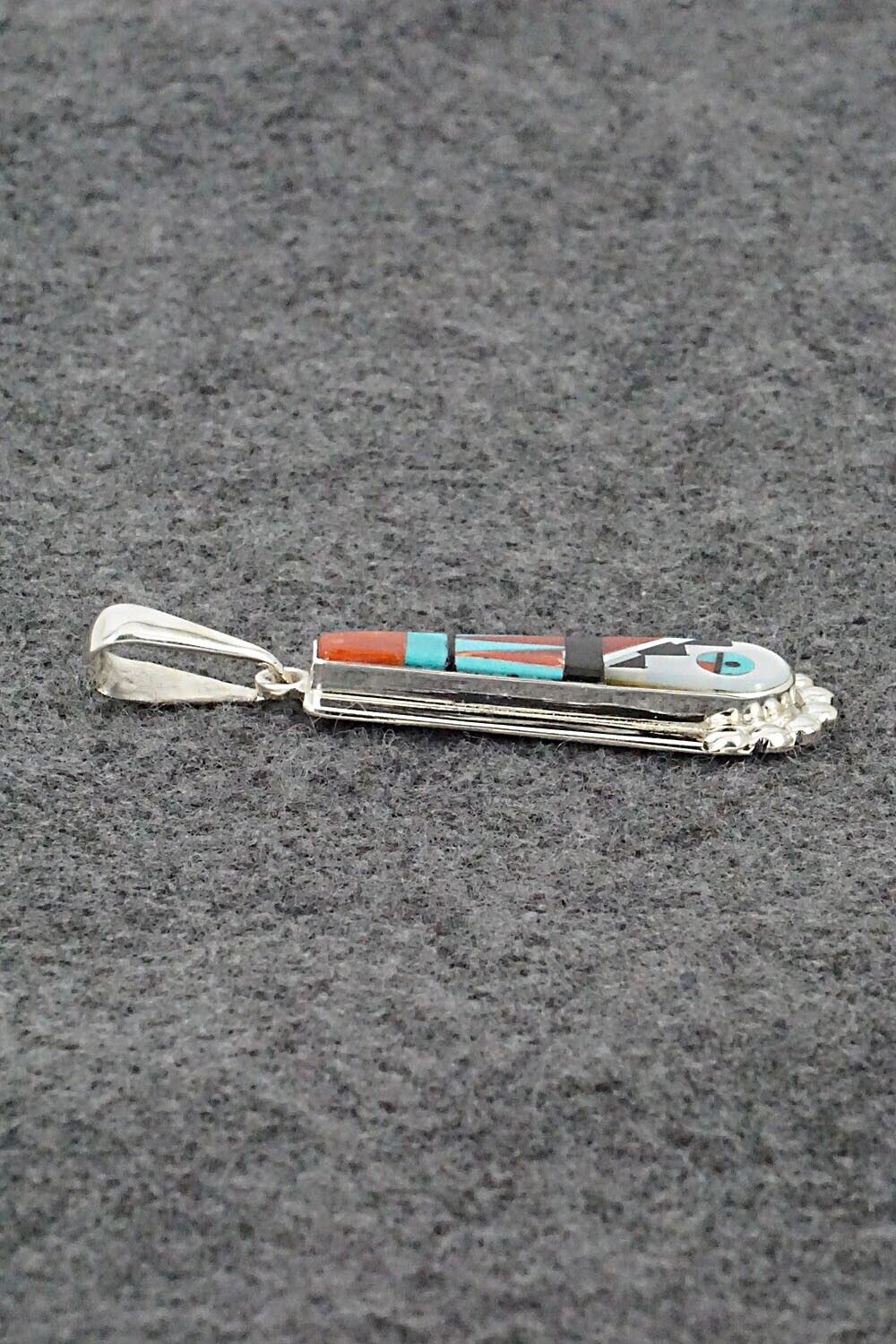 Multi Stone & Sterling Silver Pendant - Patty Edaakie