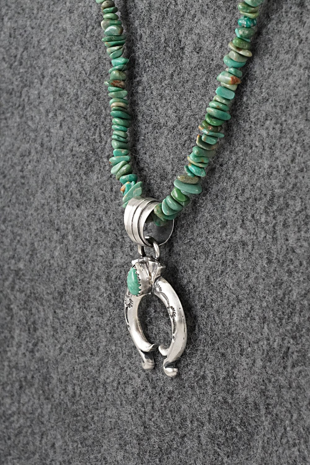 Turquoise & Sterling Silver Necklace 18" - Louise Joe