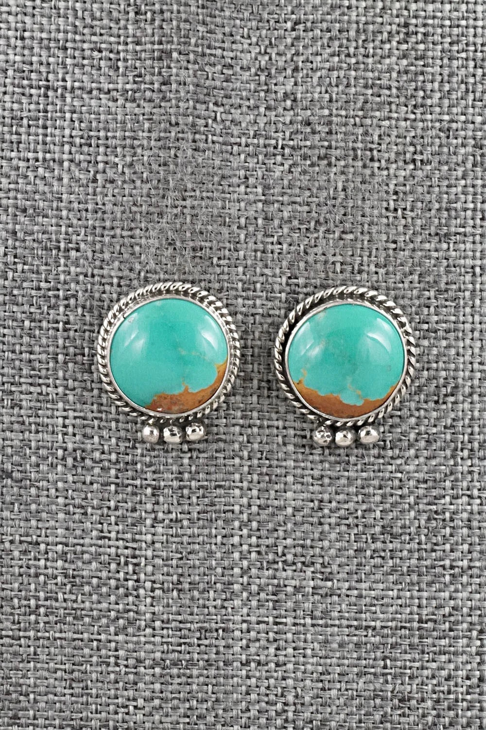 Turquoise & Sterling Silver Earrings - Rosemary Saunders