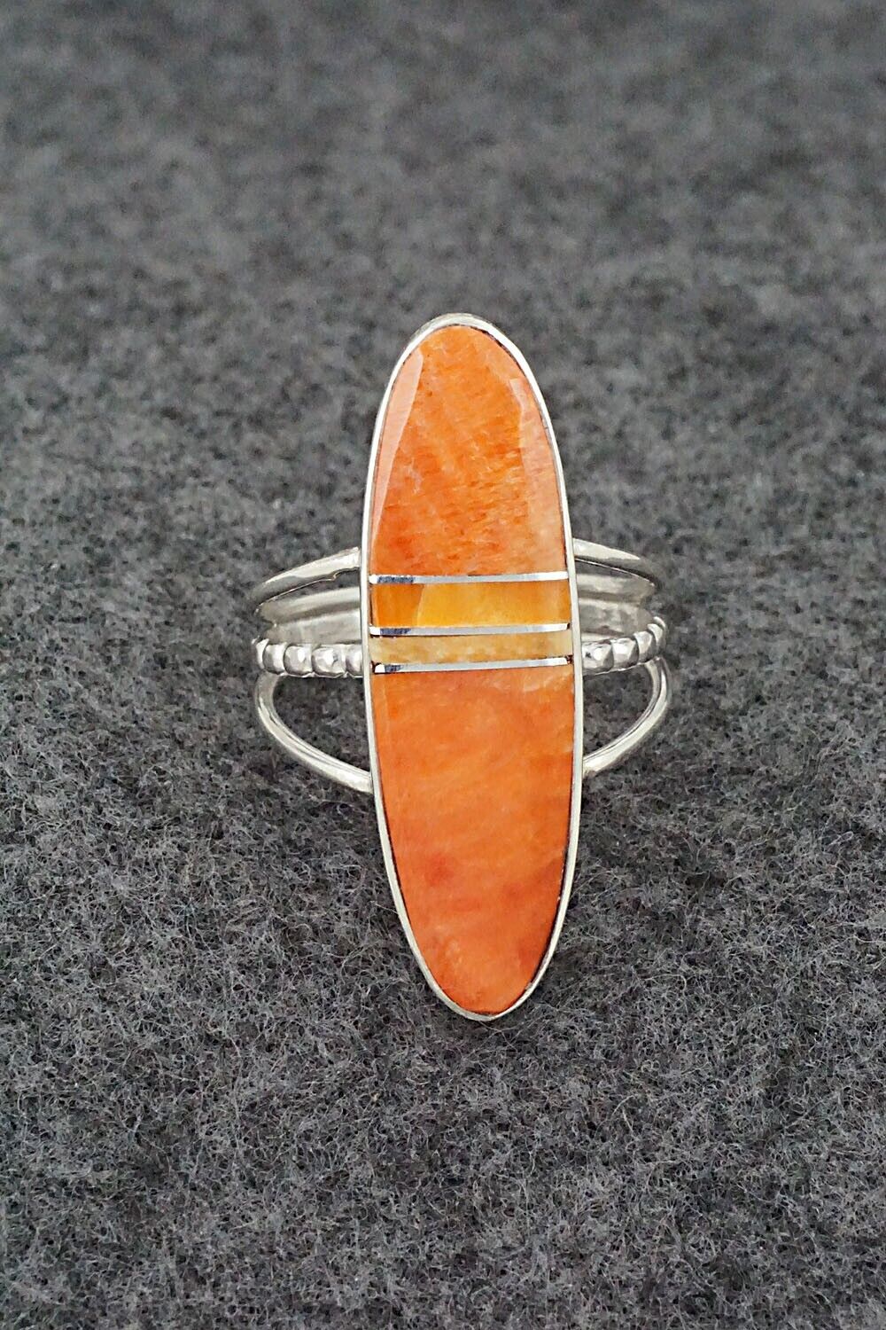 Spiny Oyster & Sterling Silver Ring - Harold Smith - Size 7.5