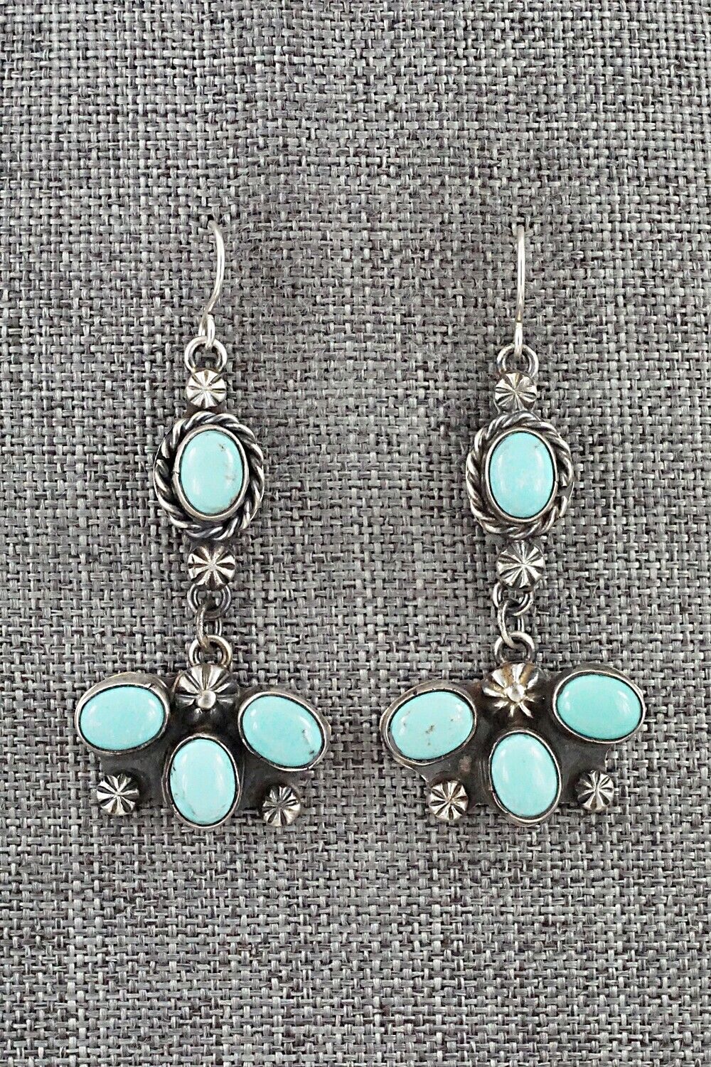 Turquoise & Sterling Silver Earrings - Wilson Dawes