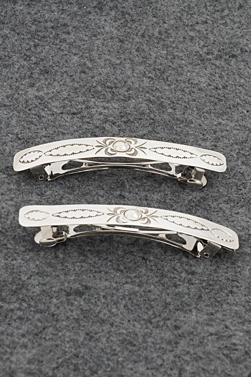Sterling Silver Hair Barrettes - Bertha Begay