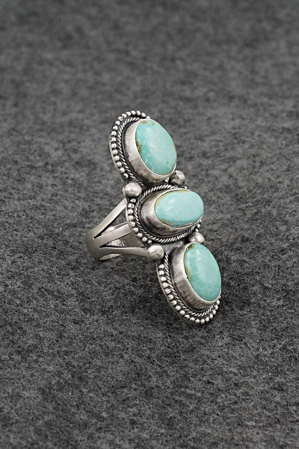 Turquoise & Sterling Silver Ring - Bobby Johnson - Size 7