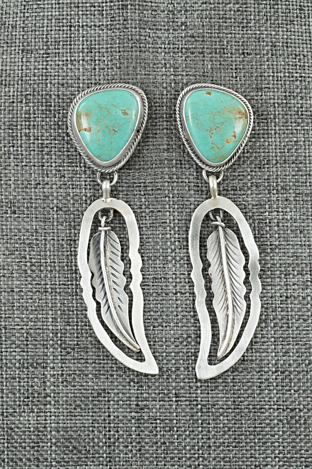 Turquoise & Sterling Silver Earrings - Darrin Livingston