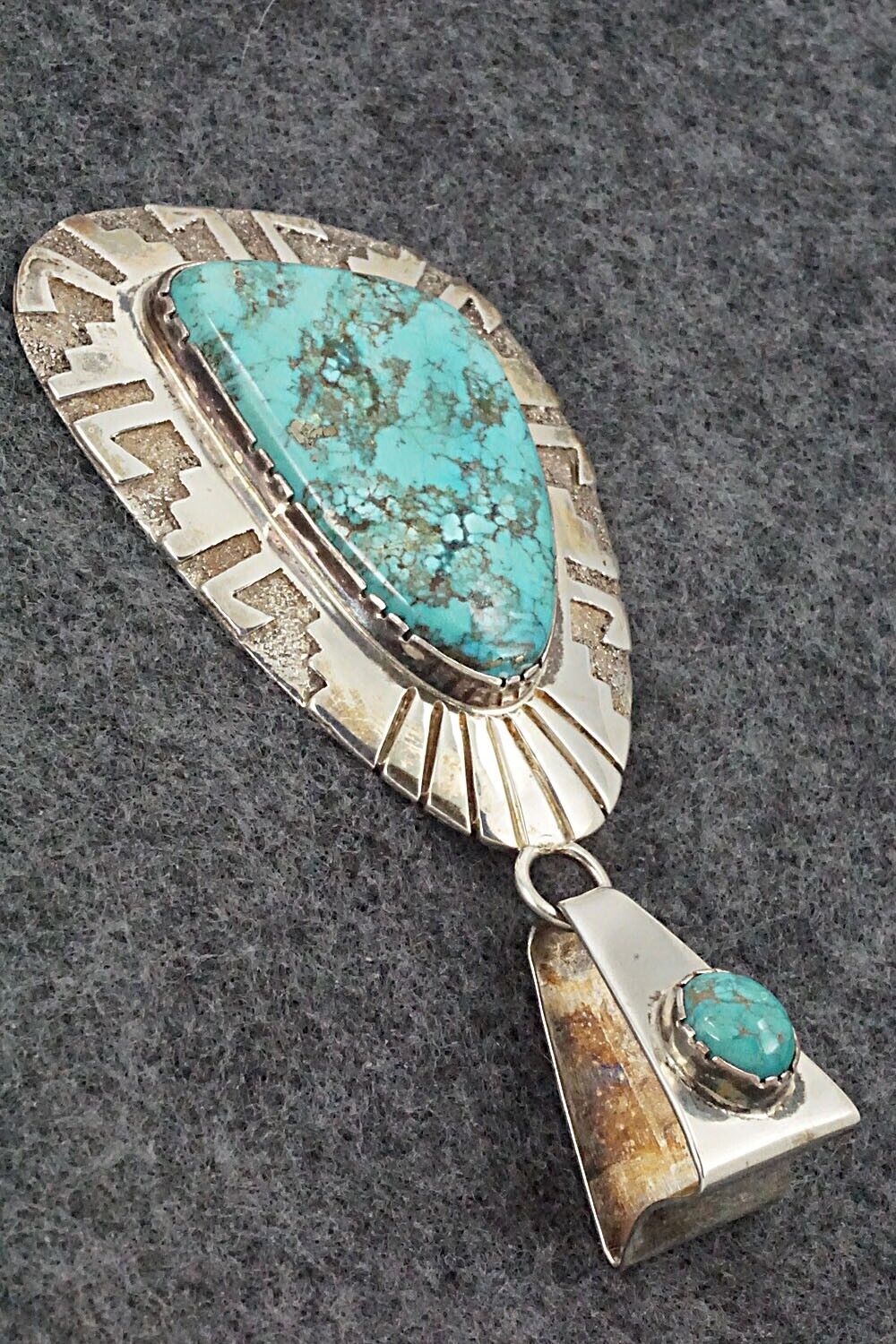 Turquoise and Sterling Silver Pendant - Oliver Smith
